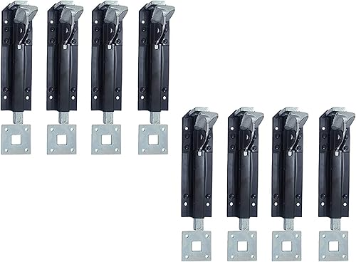 Miniatura 2 de Adonai Hardware Dionysius - Pestillos de pie de hierro fundido forjado de alta resistencia de 7.50 pulgadas (1, recubrimiento de polvo negro) para