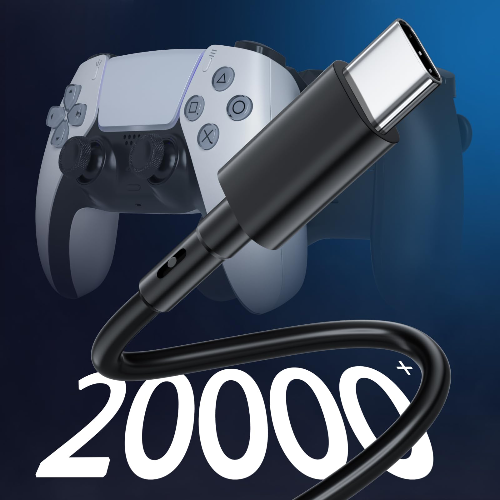 Câble de charge pour manette PS5 pour Xbox Series X S, câble USB C de 3 m pour Sony Playstation 5, câble de charge de type C pour Nintendo Switch, 3 mètres