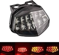 Vista 12 de MZS Luz trasera para motocicleta, LED de señal de giro integrada parpadeante humo compatible con FZ1 Fazer 2006-2015 / FZ8 2011-2013