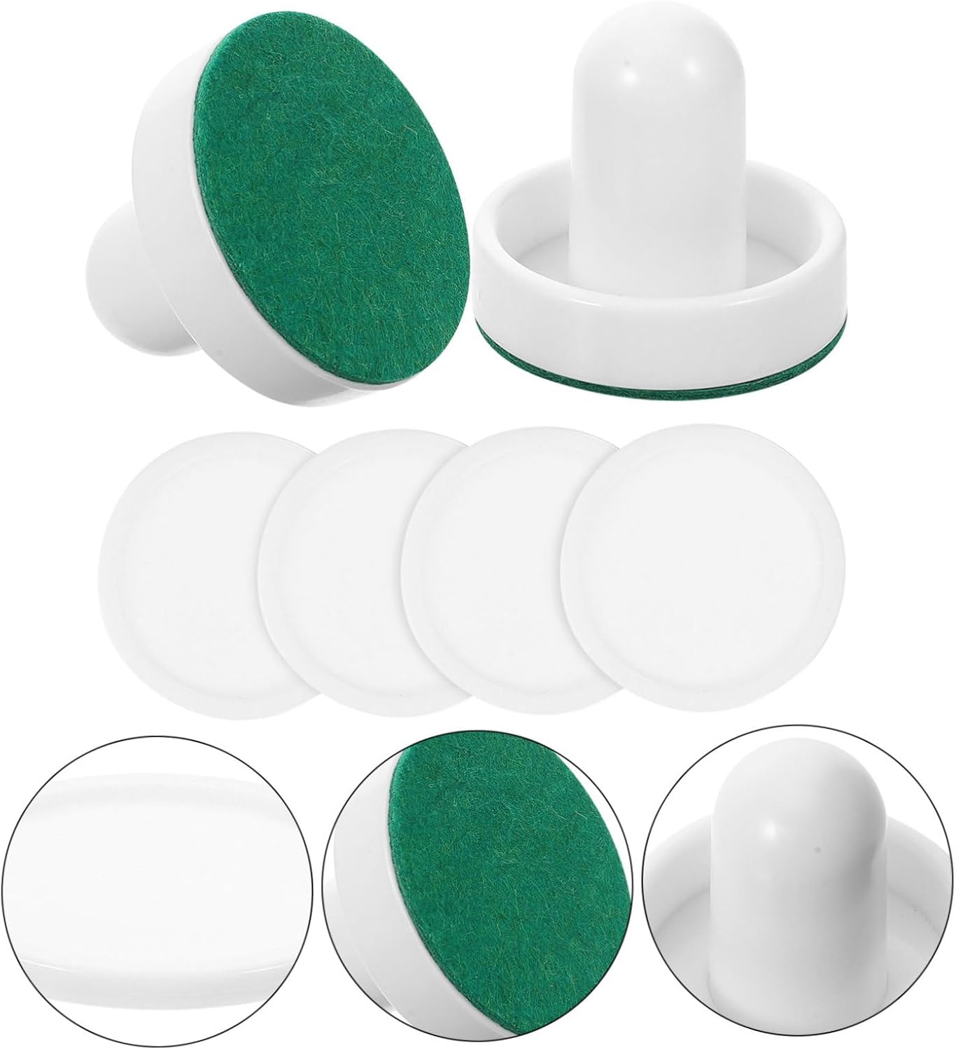 Toddmomy Air Hockey Air Hockey Pucks Ice Hockey Pushers Table Ice Hockey Supplies Ice Hockey Paddles Hockey Table