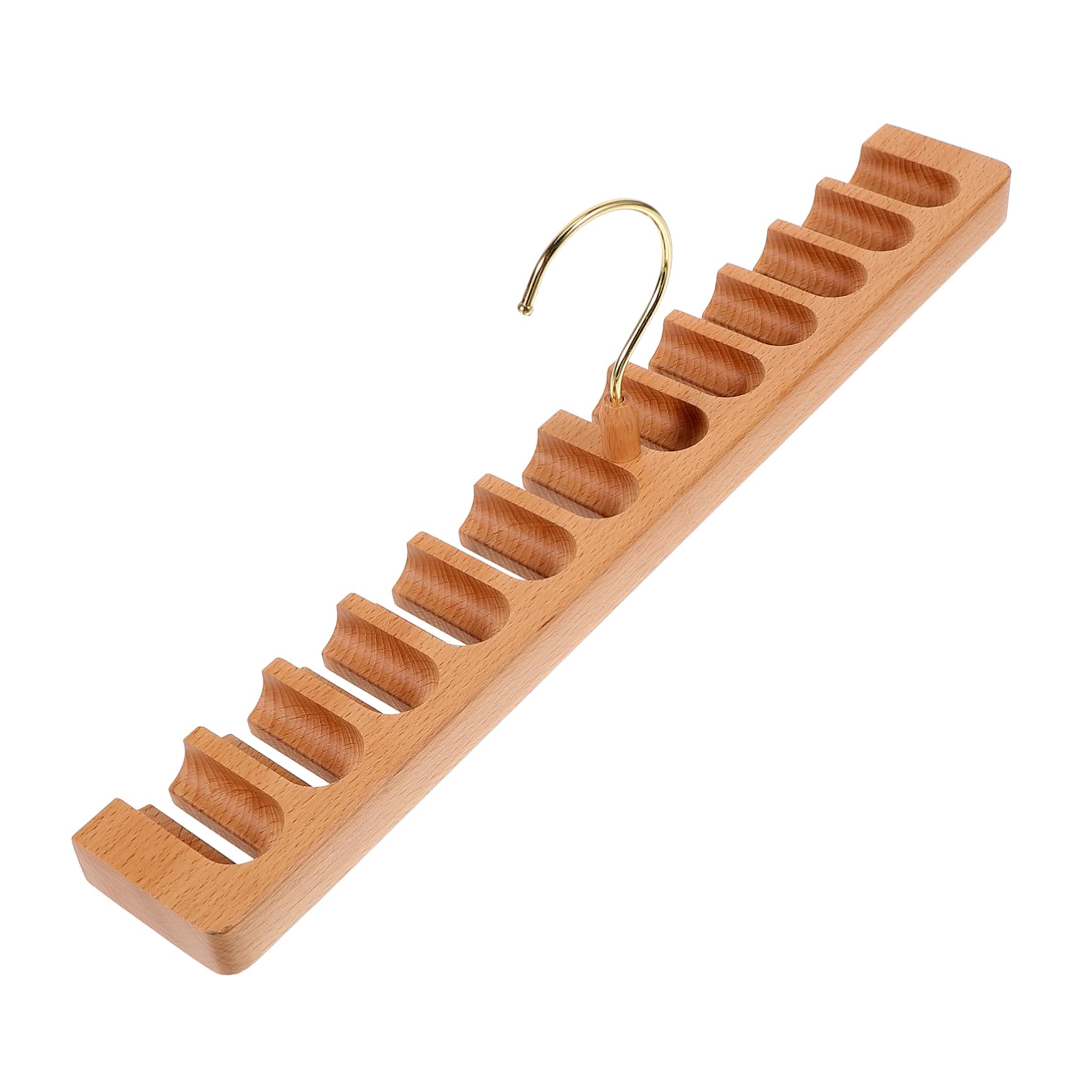 OKUMEYR Belt Rack Organizer Wooden Wall Mount Belt Hanger for Closet Storage with Unique Arc Design and Lightweight