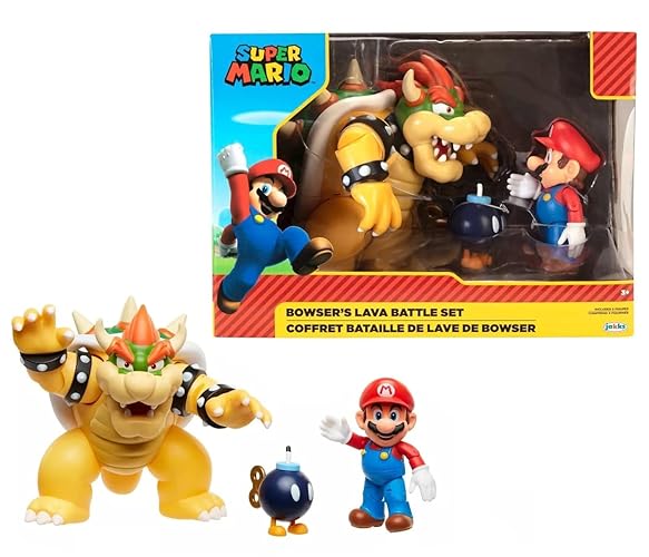 Diorama del Mundo de Nintendo de Super Mario 3 y 5 Pulgadas - Set de Diorama de Bowser