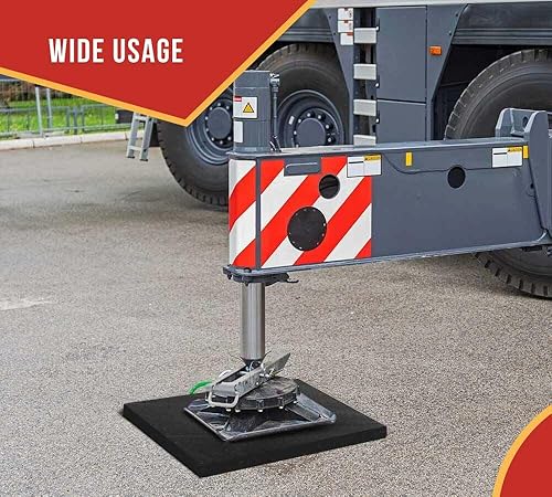 Miniatura 24 de Mytee Products Paquete de 4 almohadillas de refuerzo medianas de 24 x 24 pulgadas y 1.5 pulgadas, color negro para grúa, camión de auxilio, remolque