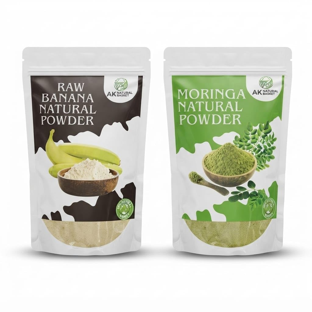 Moringa & Banana Powder Combo Pack 200g | 100% Natural, No Preservatives, No Added Sugar, No Artificial Colours, Finely Ground-image-46