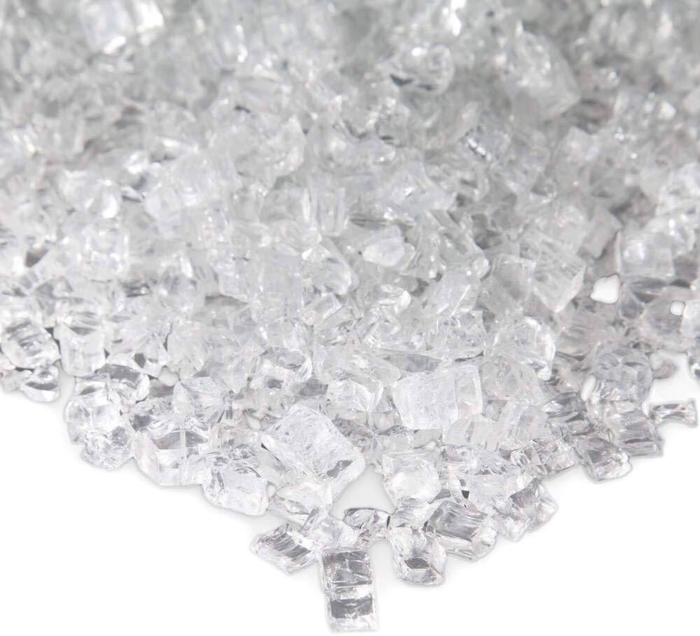 Reflective Ice Clear Colored Fire Glass Art