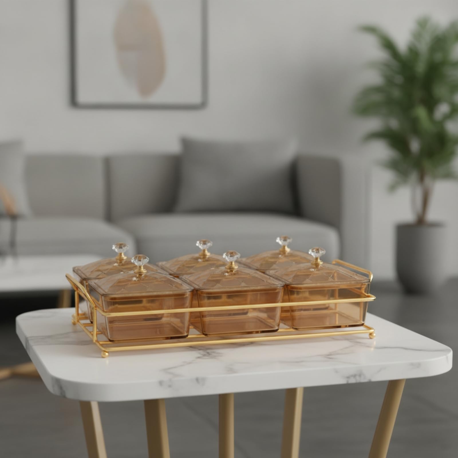 Leicht zu reinigen Box mit Fächern Transparent, Süßigkeiten-Organizer mit Fächern, abnehmbar, Snackschale Griff, für Buffet, Gastgeber