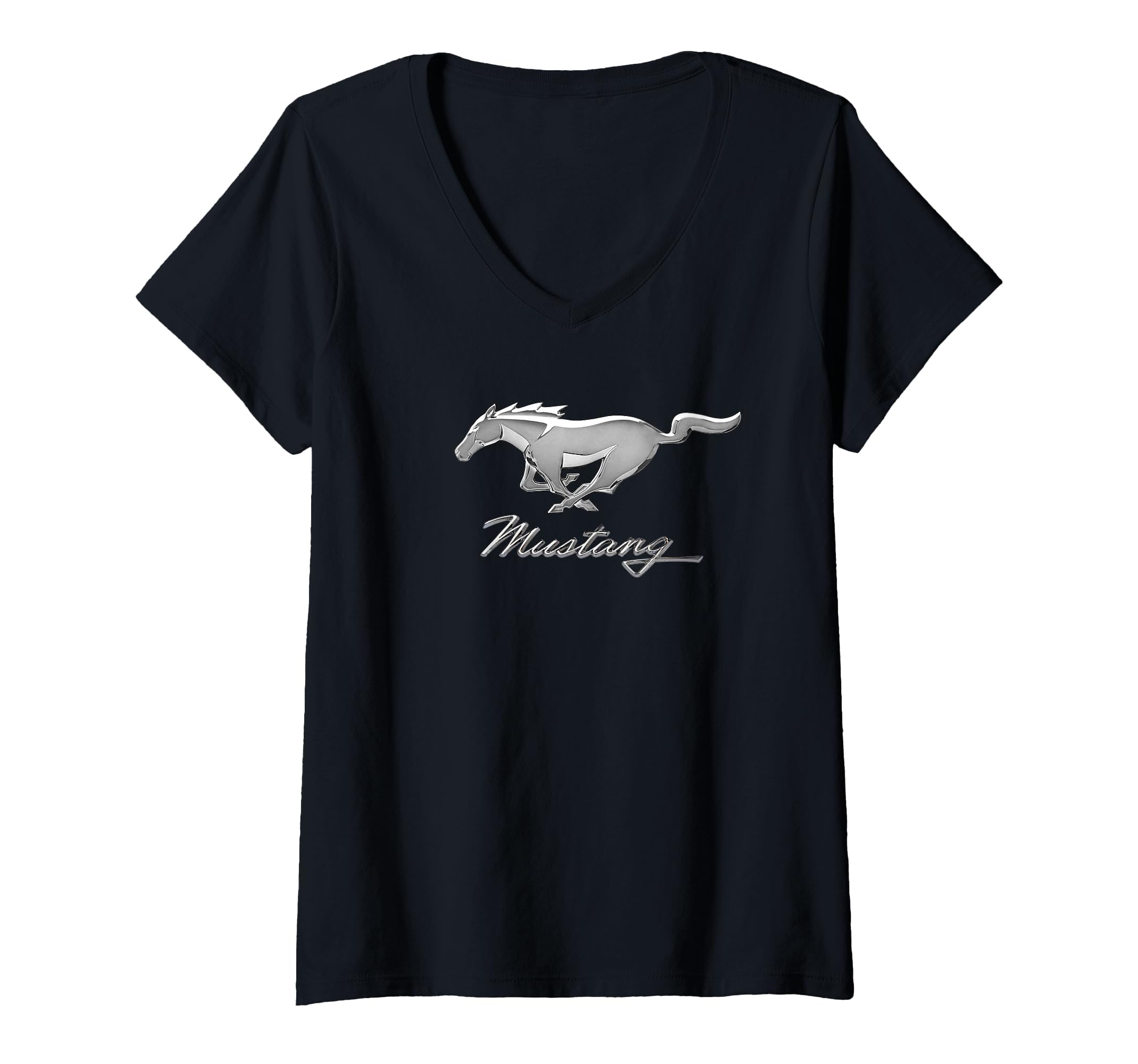 Women's Mustang Emblem V-Neck T-Shirt
