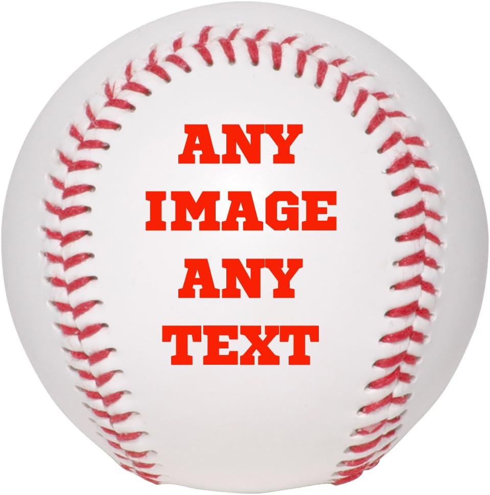Personalized Custom Photo Baseball - Any Image - Any Text - Any Logo