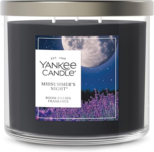 Yankee Candle 3 Wick Candle Jar, Scented Candle with up to 40 Hours of Burn Time, Premium Plant Wax Blend for Consistent Long Lasting Scent from First to Last Burn, Midsummer's Night