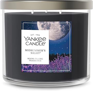Yankee Candle 3 Wick Candle Jar, Scented Candle with up to 40 Hours of Burn Time, Premium Plant Wax Blend for Consistent Long Lasting Scent from First to Last Burn, Midsummer's Night