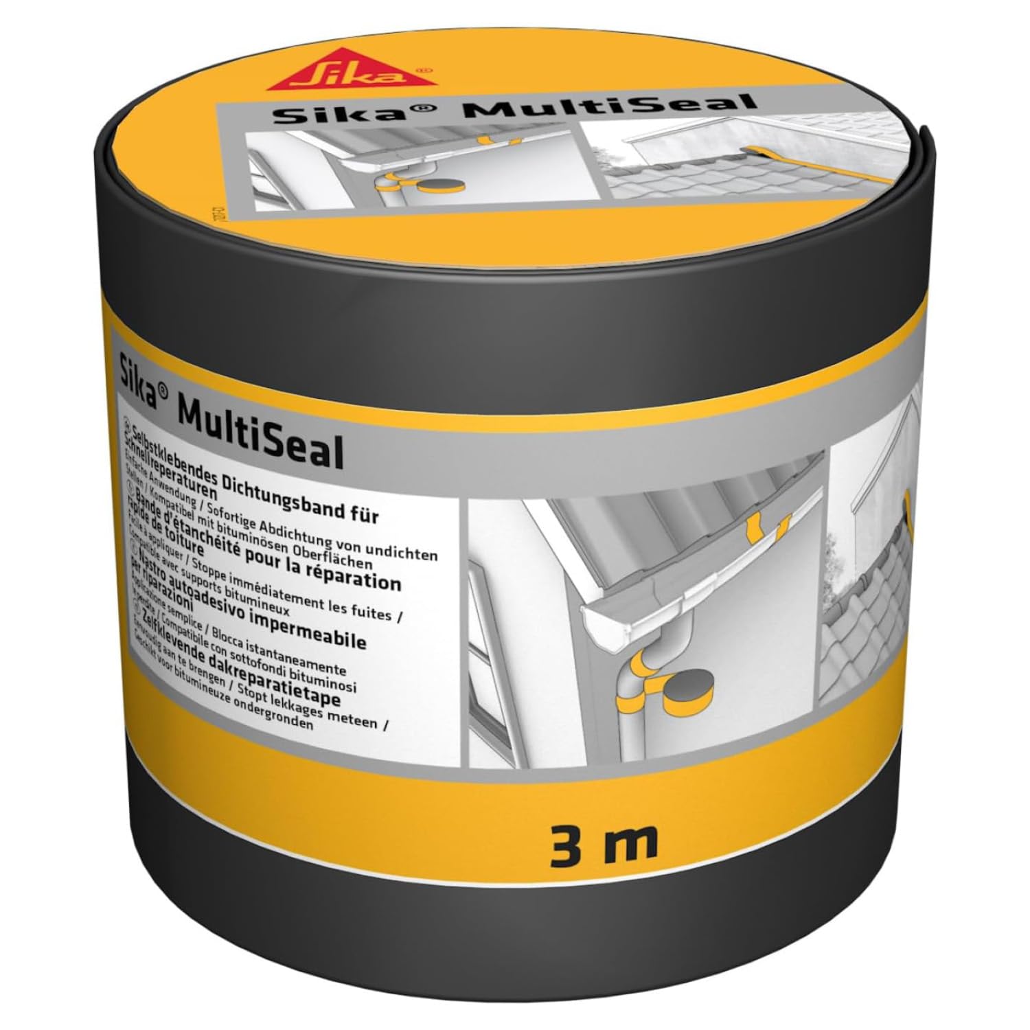 SIKA - Taśma uszczelniająca - Sika MultiSeal szara - Bitumiczna taśma - Samoprzylepna - Łatwa w użyciu - Odporna na UV - 3 m x 100 mm