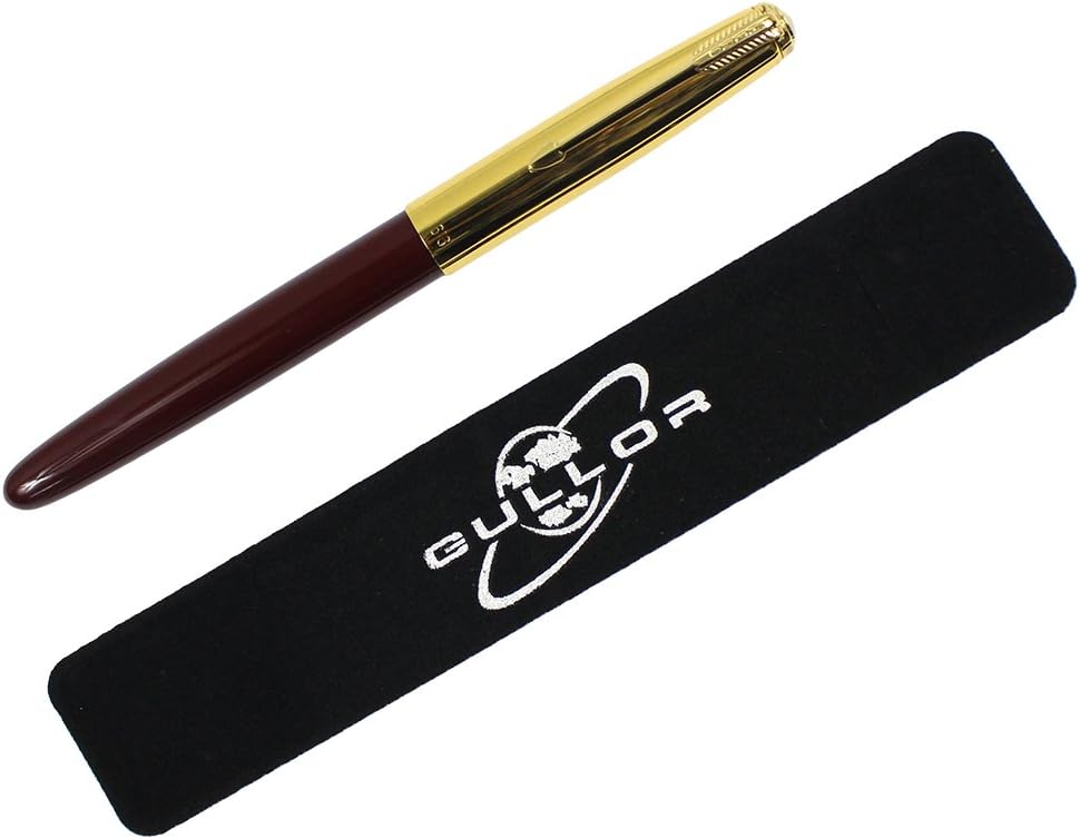 Gullor Extra Light Fountain Pen Golden Cap - Red image 3