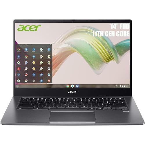 acer Chromebook 514 CB514 Laptop, 14", 11th Core i5-1135G7, 8GB RAM, 256GB Storge, for Home& Students, WiFi, USB 3.1, Chrome OS(Renewed)