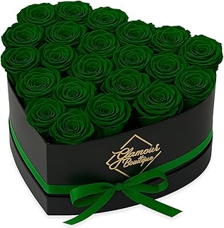 GLAMOUR Preserved Roses Heart Box Gift