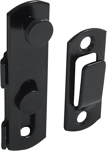 Miniatura 5 de Waziaqoc 2 pestillos para puerta de granero, cerradura de puerta corrediza de granero de 2.75 x 2.02 pulgadas, pestillos de puerta de acero