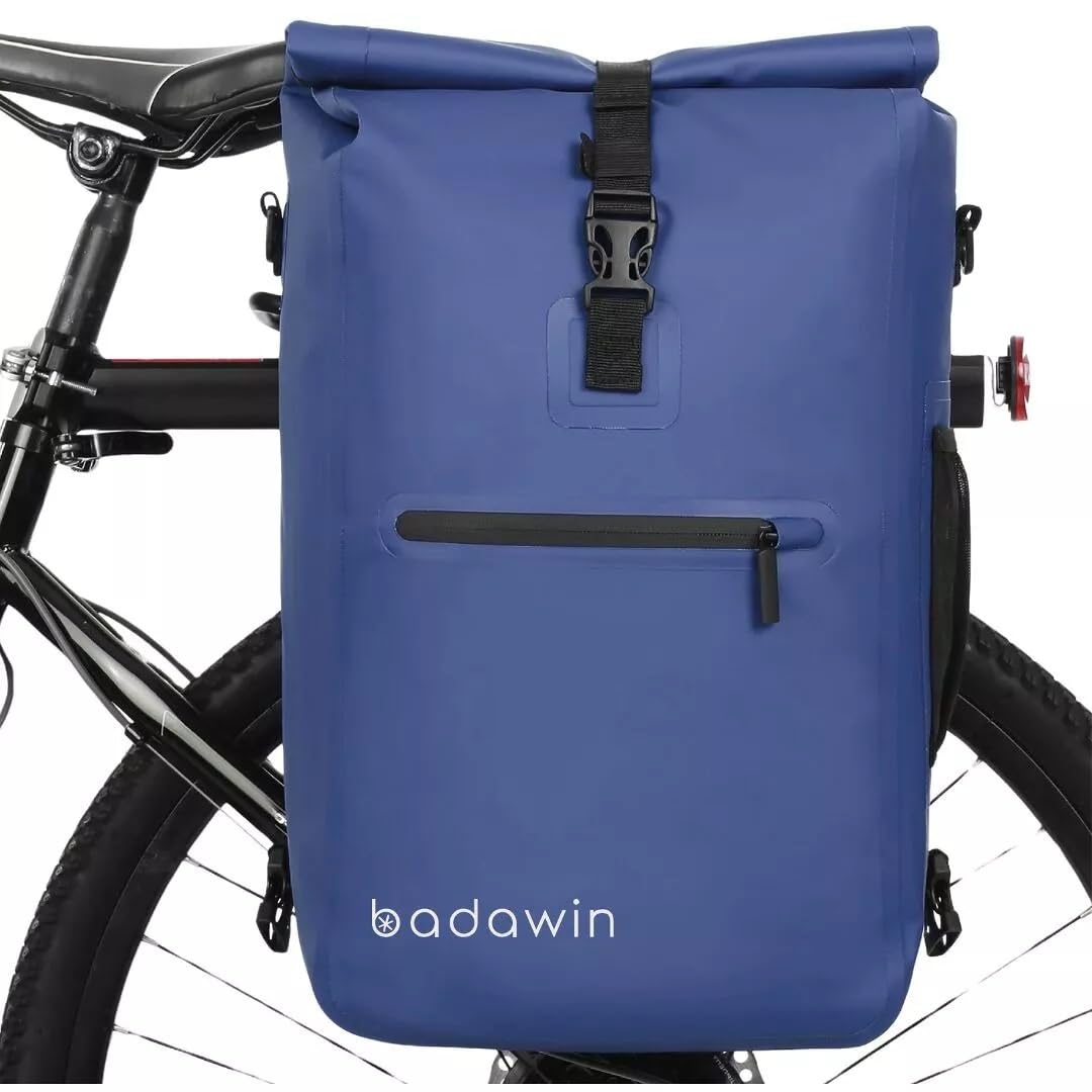 Sac à Dos de Vélo 3 en 1 - Sacoche Porte-Bagage arrière de vélo, Sac à Dos étanche et Sacoche Bandoulière - Imperméable & Réfléchissante - Compartiment ordinateur - Grand volume 30L