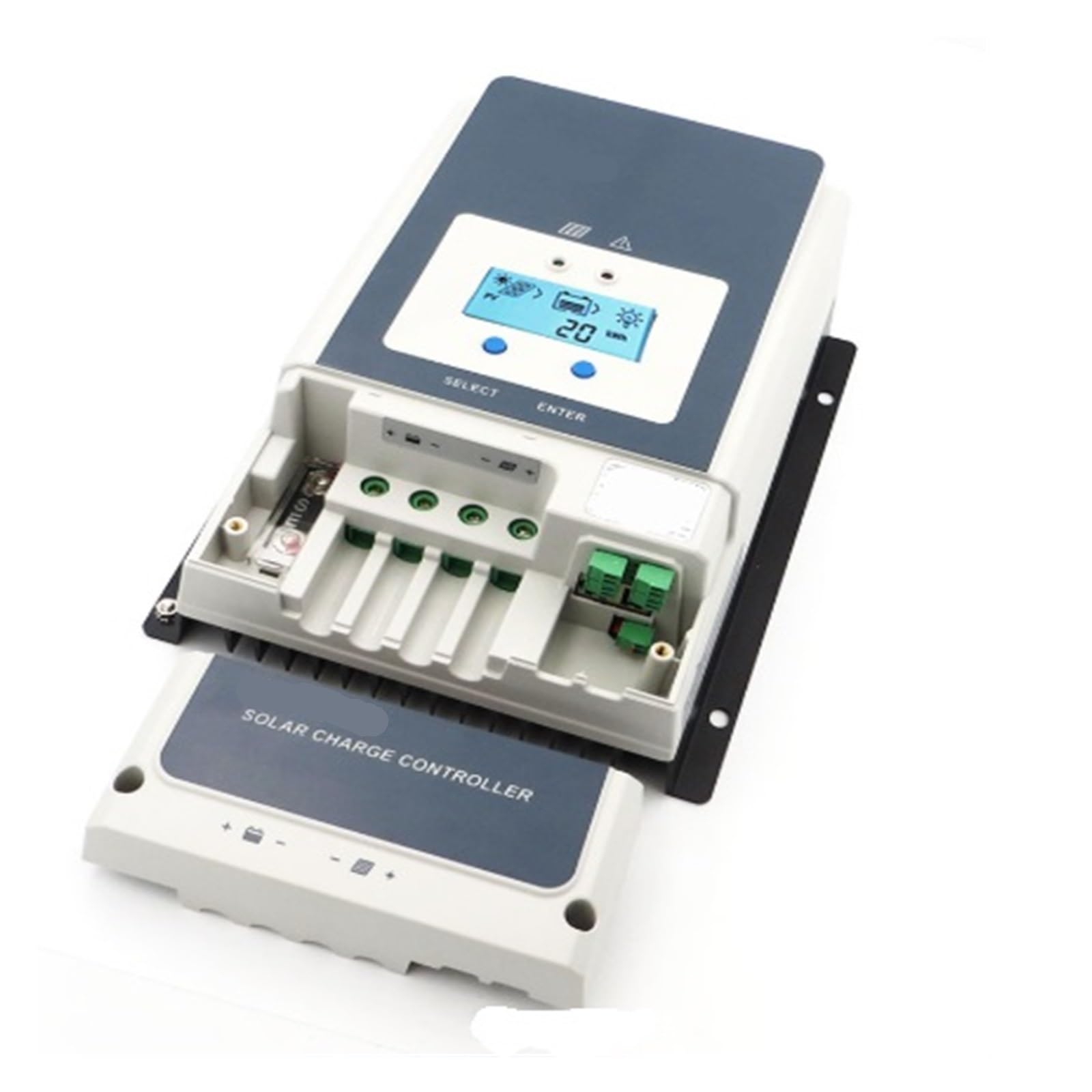 Regulador Solar Mppt, Controlador de carga solar MPPT de 50 A, 12 V, 24 V, 36 V y 48 V con identificación automática.