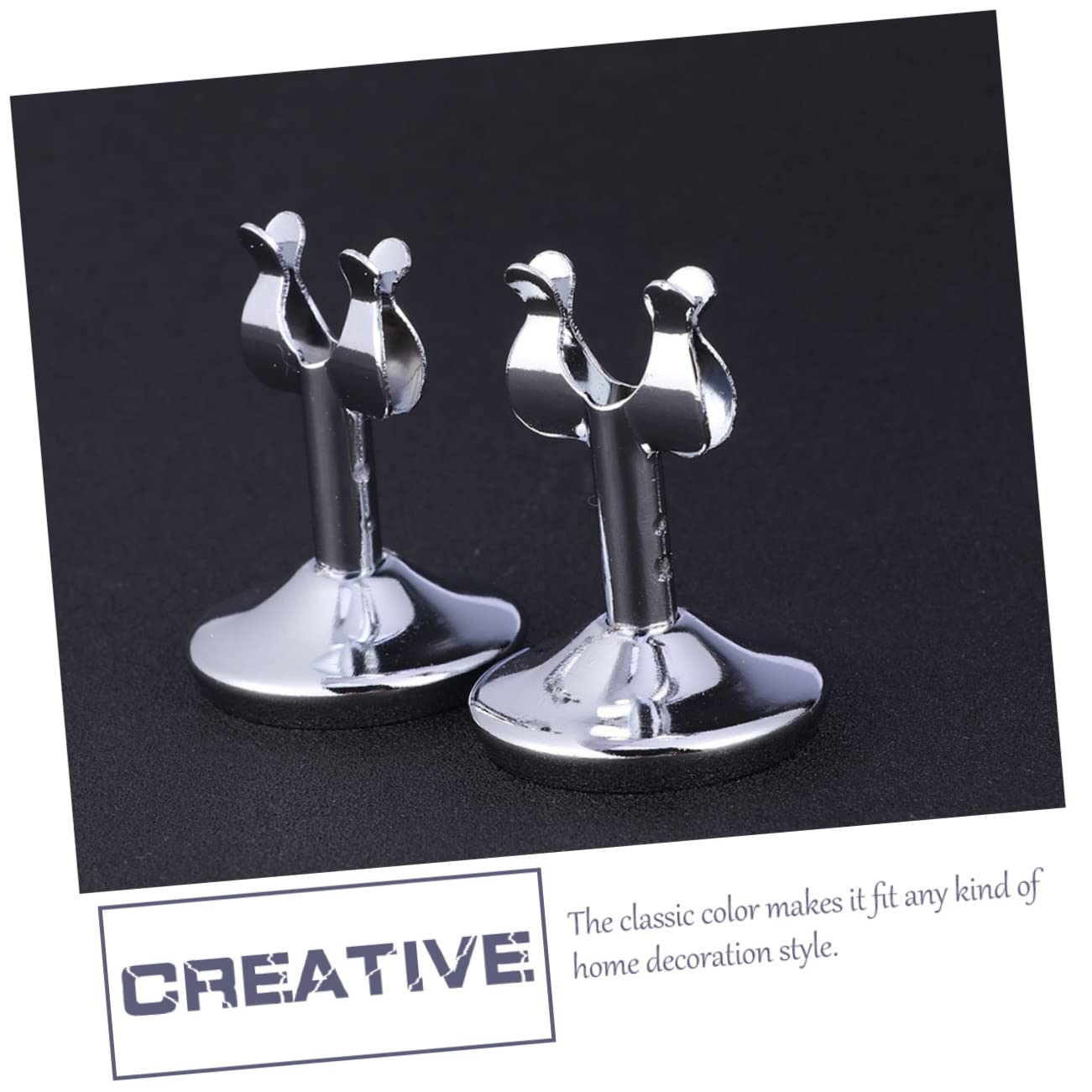 6piezas Portanúmeros De Mesa Tarjeteros De Inoxidable Multifunción Diseño Elegante