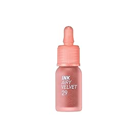 Peripera Ink Airy Velvet Lip Tint | High-Pigmentation, Lightweight, Soft, Moisturizing, Not Animal Tested (027 INSIDE PEACH (NEW))