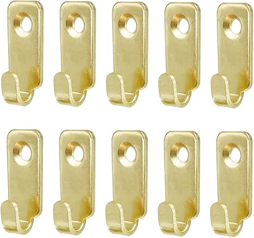 10 piezas de ganchos en J resistentes en forma de J de acero inoxidable 304 montados en la pared, mini gancho en J para marcos de fotos de espejo,