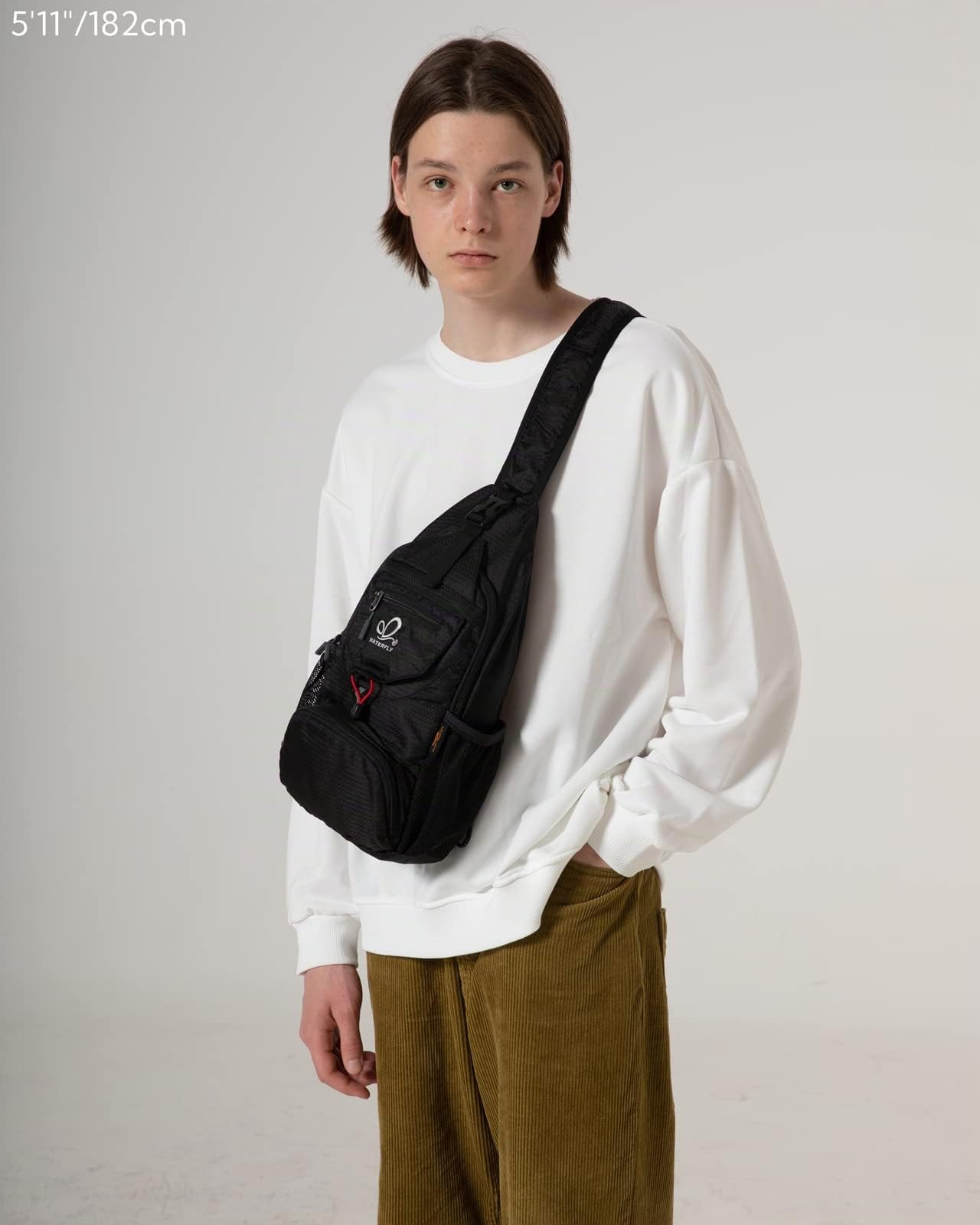Waterfly Zaino Monospalla Ripiegabile Piccolo Zaini Petto Borse a Spalla borsa da Giorno per Sportivo Escursioni e Viaggi Uomo Donna