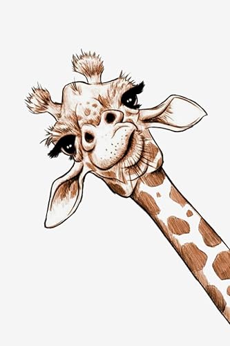 Notebook Giraffe: 6x9, 100 pages, Unruled notebook journal, Blank Notebook, Paperback, lined