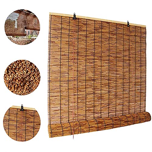 MAOYUAN Cortina de caña natural, cortina de bambú, tejida a mano, resistente a la intemperie, impermeable, anticorrosivo, varios tamaños 80 x 90 cm, 100 x 200 cm, 120 x 180 cm Cover