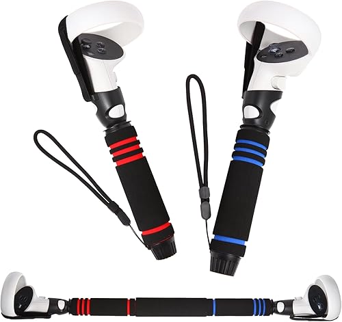 VR Stick Accessories for OculusMeta Quest 2 Handle Extension Grips Attachments,VR Gorilla Tag Long Arms Handles for Quest 2 Games and Beat Saber Game
