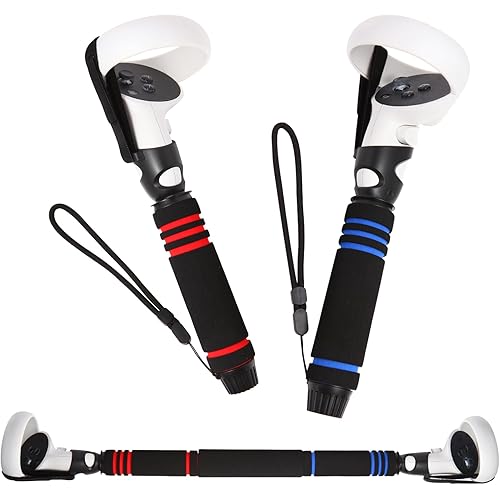 VR Stick Accessories for Oculus/Meta Quest 2 Handle Extension Grips Attachments,VR Gorilla Tag Long Arms Handles for Quest 2 Games and Beat Saber Game
