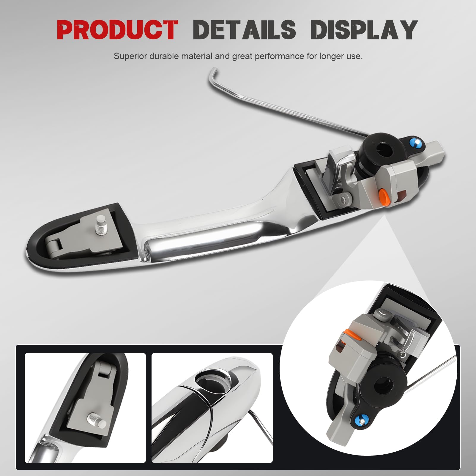 KASturbo Maniglia per Fiat 500 Esterna Lato Guida, Maniglie Anteriore Sinistra 735485875 7735451697 68069943AC