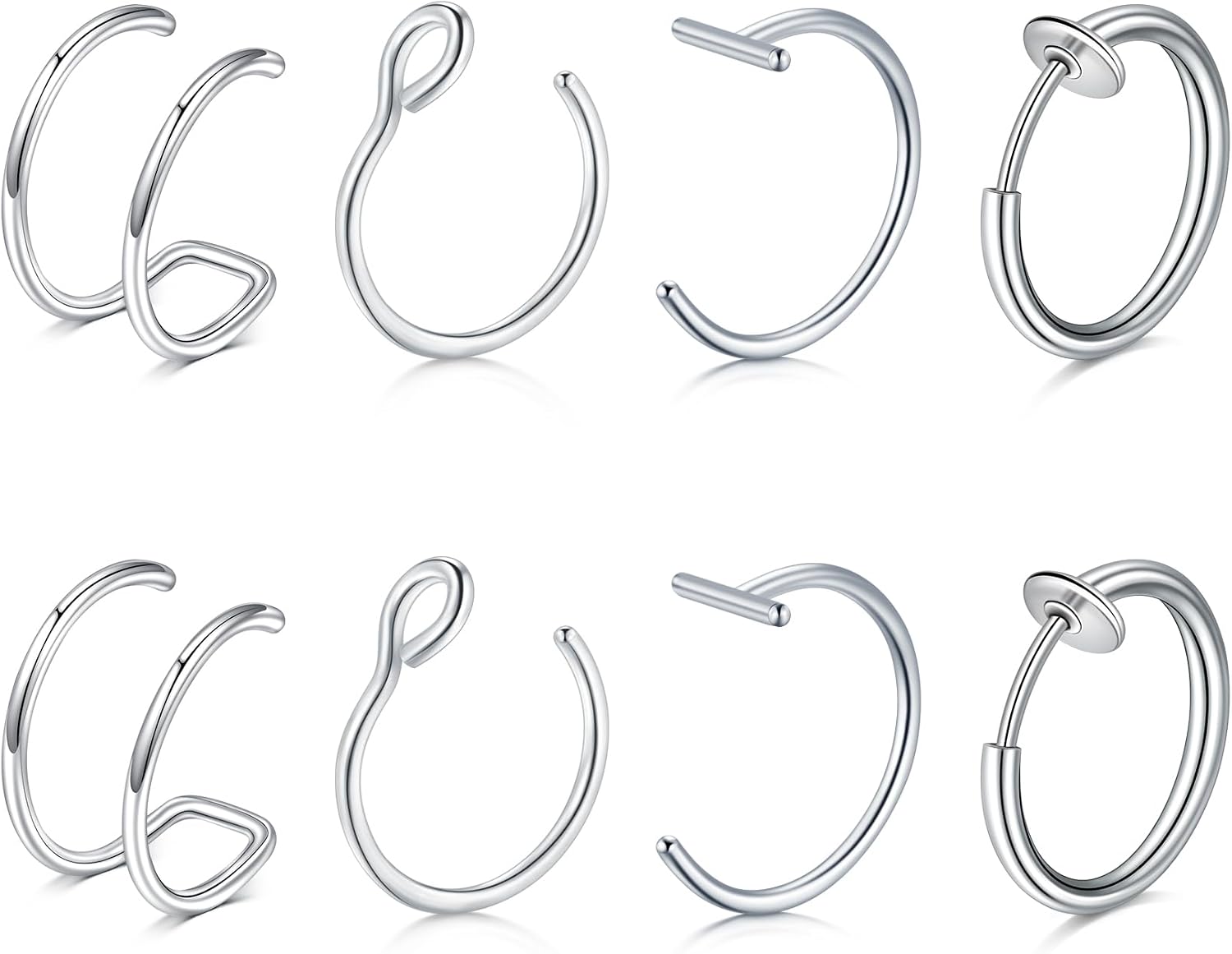 Briana Williams Fake Nose Ring Gold Fake Nose Rings for Women Clip On Fake Nose Piercing Non Piercing Faux Nose Piercing Jewelry