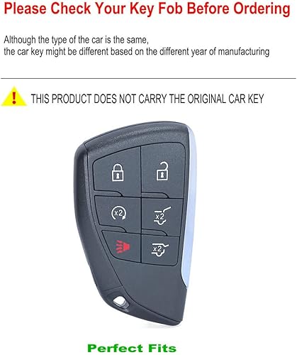 Miniatura 2 de Funda de metal para llavero GMC Chevy compatible con Chevrolet GMC Sierra 1500 Yukon Suburban Tahoe Denali Buick 2022 2023