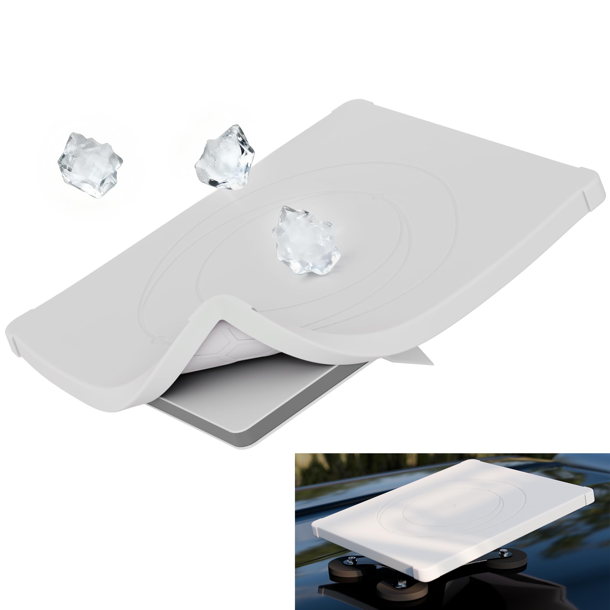 White Starlink Mini Cover, Starlink Mini Protective Cover Liquid Silicone Sleeve Accessories for Camping Outdoor Protector from Scratching Hailstone