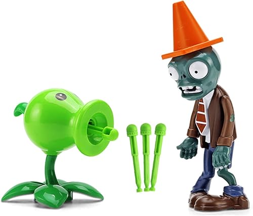 JHESAO 2 piezas de juguetes de acción de Plantas y Zombis, figuras de zombis PVZ, juguetes de la serie 1 y 2, grandes regalos para niños y