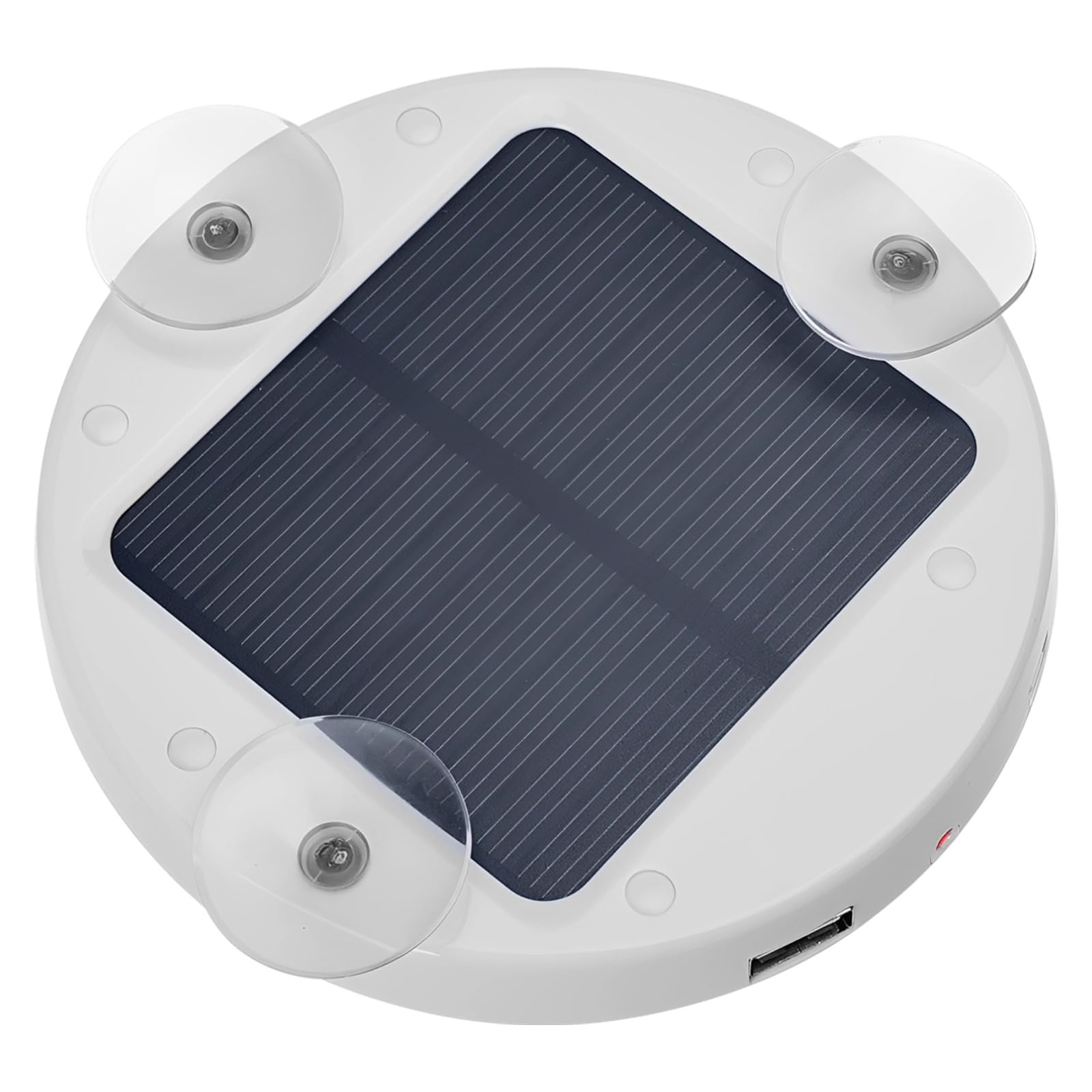 Solar Power Bank 5200 mAh, caricatore solare rotondo per telefoni cellulari con supporto a ventosa per finestra, porta USB universale, caricabatterie portatile sottile e leggero per alimentazione di