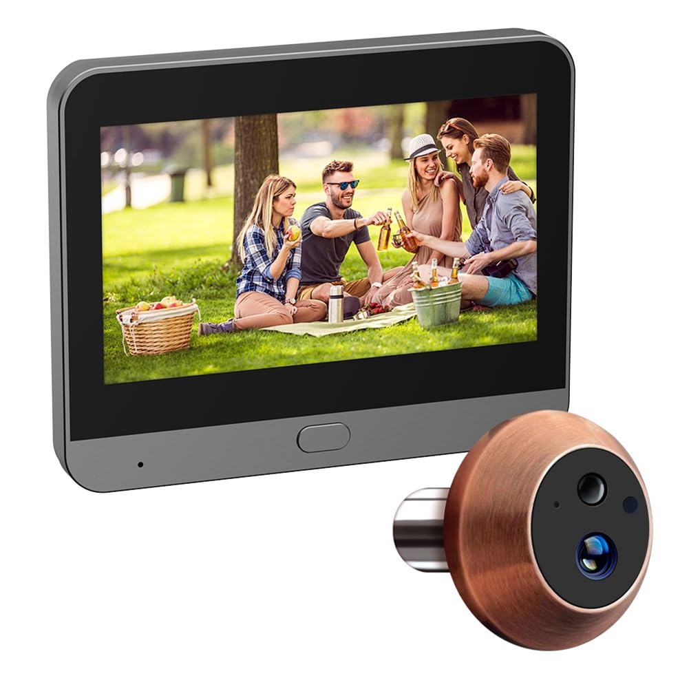 UDSKNV[KSL Wireless Video Intercom Doorbell Tuya WiFi 3MP Mini Peephole Door Camera Smart Wireless PIR Motion Detection Home Security System