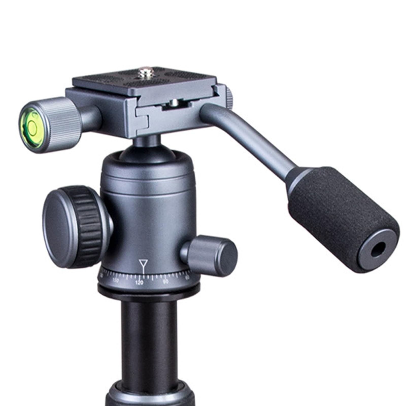 Treppiede 5 sezioni 360 gradi Rotazione orizzontale Testa in alluminio leggero per fotocamere DSLR Videocamere Fotografia Treppiede Mount