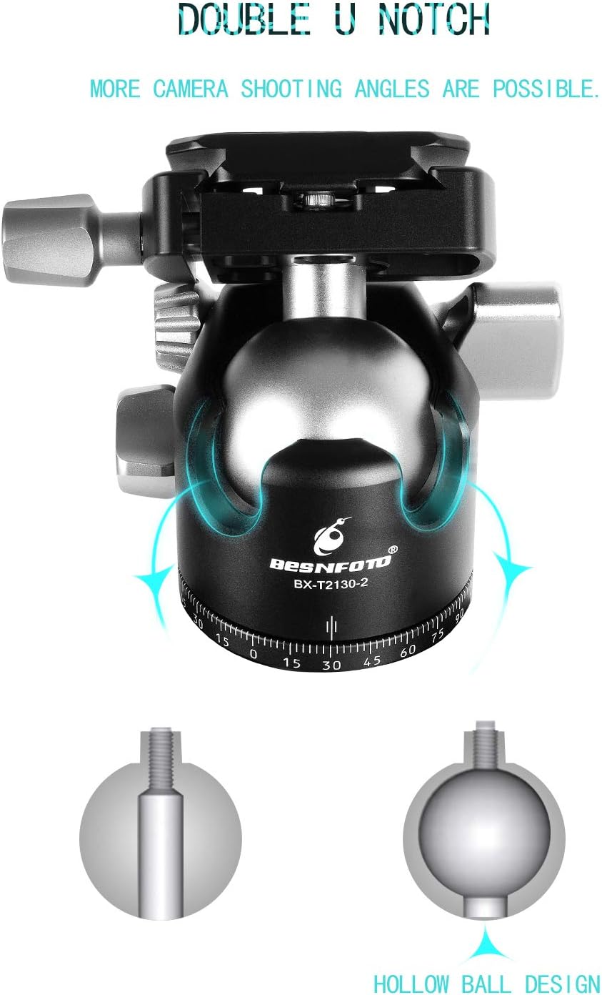 Blасk Frіdау - 40% оƒƒ Besnfoto Low Profile Camera Ball Head CNC Metal Tripod Head Heavy Duty with Pan Lock, 1/4 Quick Release Plate for DSLR Camera Vertical Horizontal Level Bubble Arca/RRS Compatible Max Load 48lbs/22kg Rеvіеw Prоduсt Besnfoto Low Profile Camera Ball Head CNC Metal Tripod Head Heavy Duty with Pan Lock, 1/4 Quick Release Plate for DSLR Camera Vertical Horizontal Level Bubble Arca/RRS Compatible Max Load 48lbs/22kg