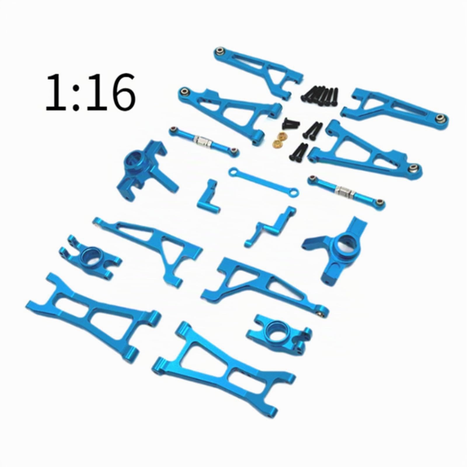 1/16 RC Autoteile, Ersatz, DIY, Robuste Ersatzteile, Montage, Upgrade, RC Autozubehör für 16207 16210 16209 H16 RC SUV, Himmelblau