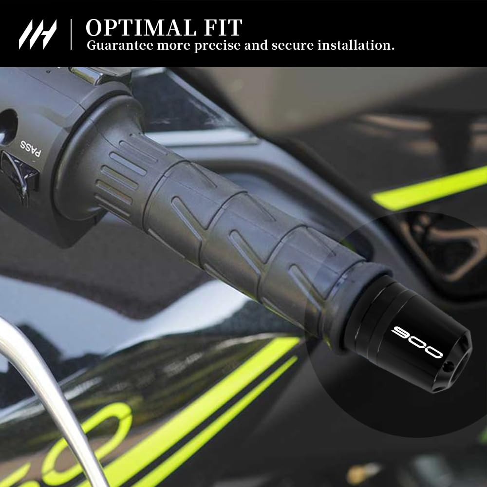 Protezioni per manubrio moto per Z900 2017-2025 CNC fresato pesi manubrio moto con accessori Slider z900 (nero)