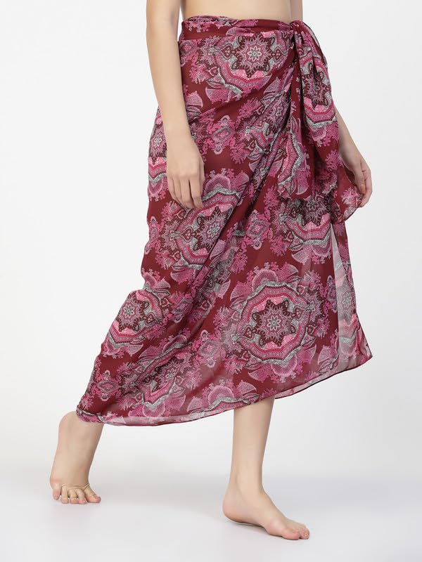 EROTISSCH Green Printed Sarong Swimwear 1
