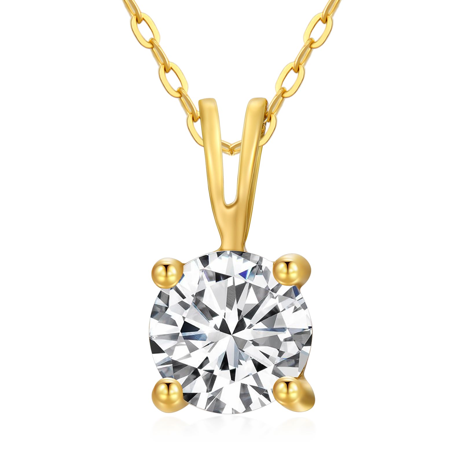 Diamond Necklace Solid 14K Gold Necklace Diamond Jewelry for Women