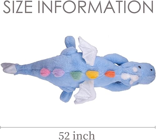 Miniatura 39 de ARELUX Peluche grande de dragón de 36 pulgadas, suave peluche de pterosaurio verde, almohada gigante de dinosaurio mullido con alas para amigos