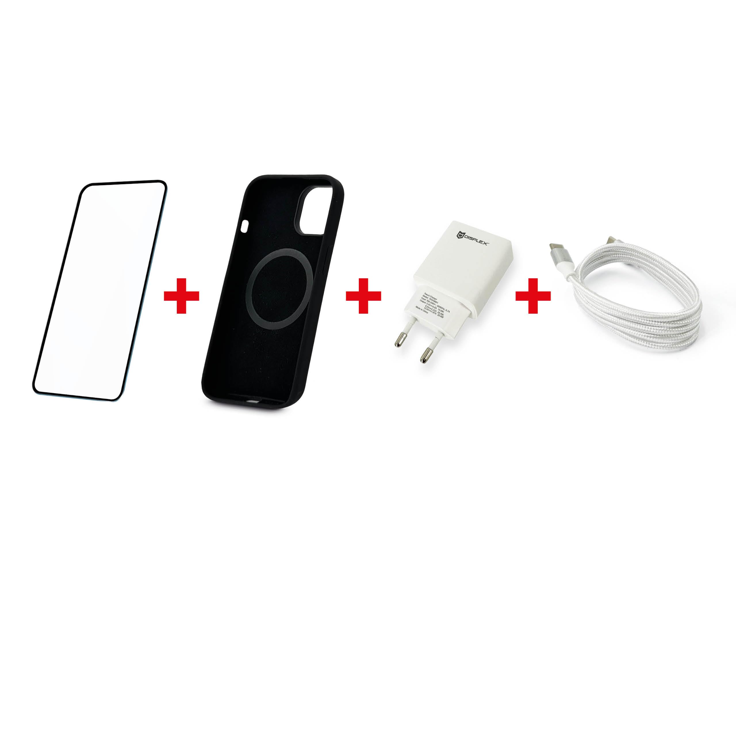 Displex Schutzglas für iPhone 15 Premium Starterset