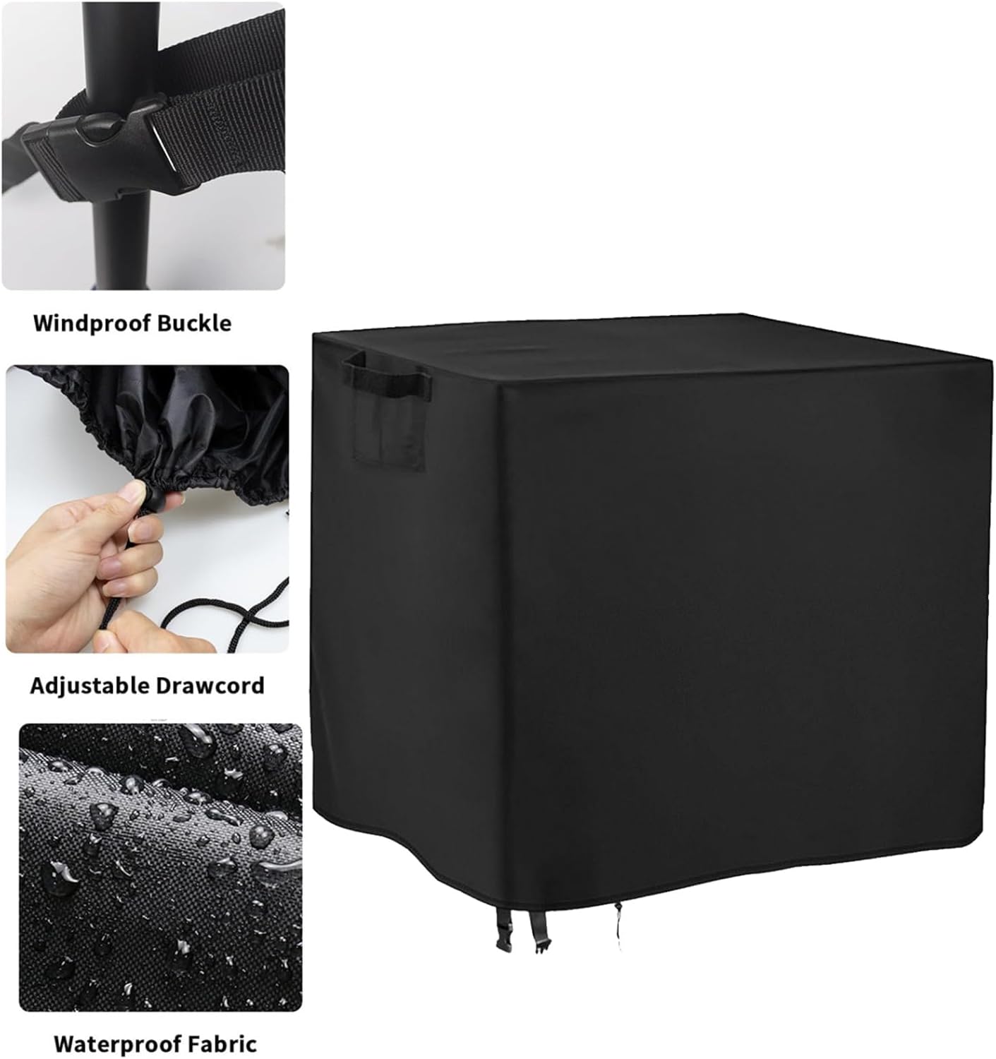 Outdoor Raised Garden Bed Cover, Raised Planter Boxes Stand Covers, Waterproof Elevated Wood Planter Box Stand Cover, Flower Box Covering For Winter With Drawstring, Freeze Protection For Backyard