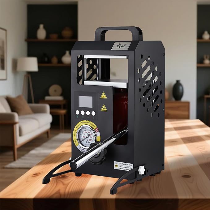 Prensa Térmica Manual 10 Toneladas con Placas Duales 5.5" X 5.5" y Pantalla LCD miniatura 2