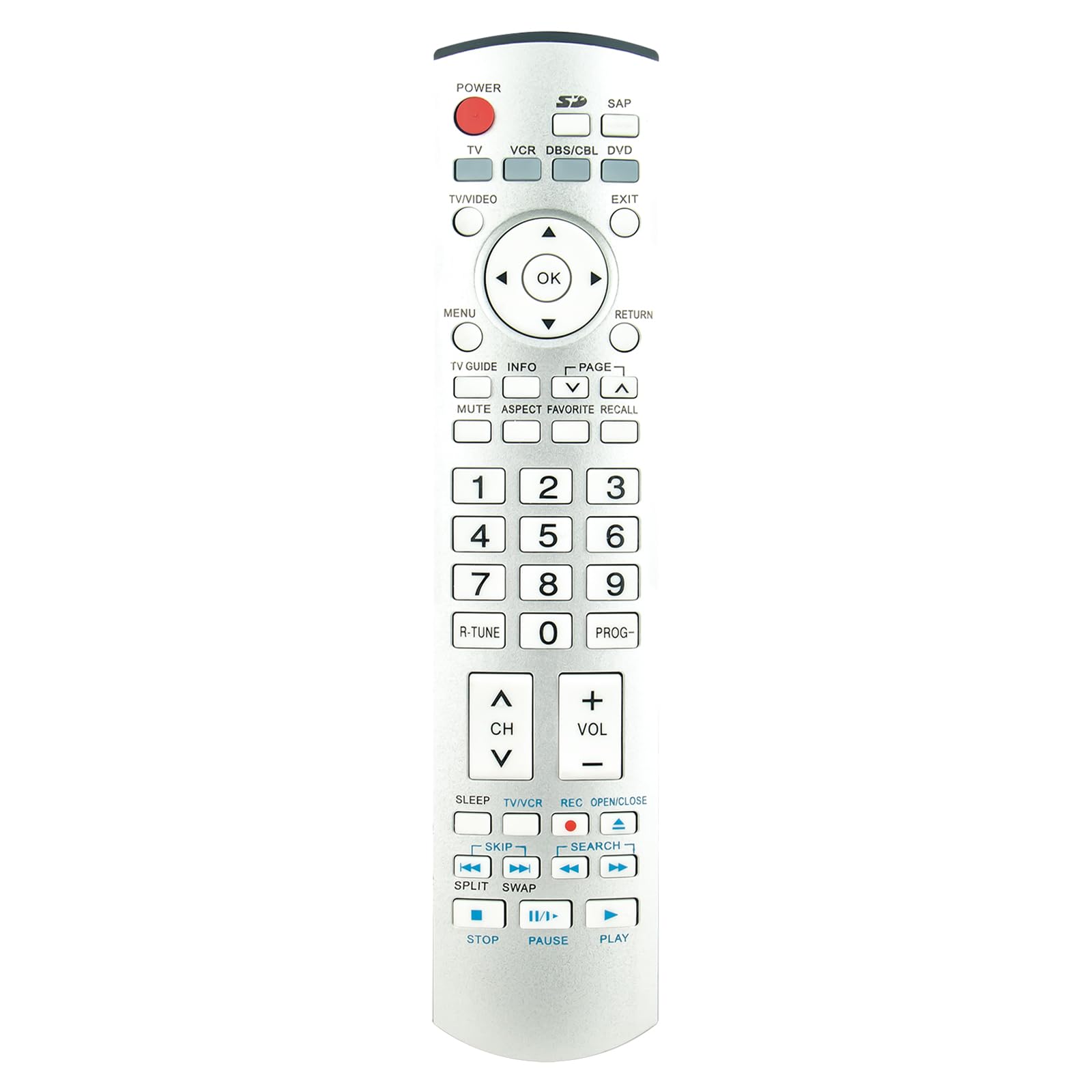 ECONTROLLY EUR7737Z10 Remote Control Compatible with Panasonic EUR7737Z10 TV Remote Control for PT56dlx76 PT56dlx82 PT61DLX26 PT61DLX76 TH42PD60