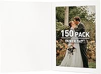 Vista 10 de Golden State Art, Paquete de 200 carpetas de fotos de 5 x 7, marco de cartón, tarjetas de marco de papel, saludos/invitación eventos especiales