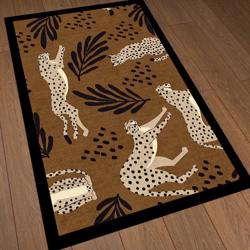 Alfombra antideslizante leopardo para evitar resbalones en la cocina
