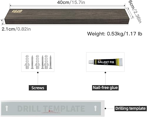 Miniatura 10 de FINDKING Tira magnética de madera para cuchillos, soporte magnético para utensilios de pared, refrigerador, estante de madera para cuchillos de